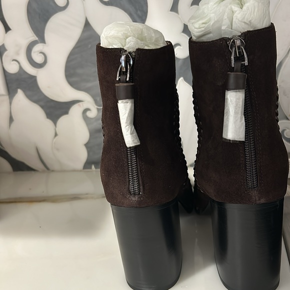 Lola Cruz Dark Brown Boots with Baseball Stich Details- sz 40 (9) - Picture 5 of 12